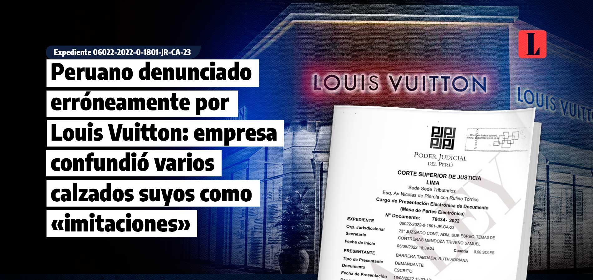Peruano denunciado erróneamente por Louis Vuitton: empresa confundió varios calzados originales como «imitaciones»
